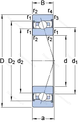 Подшипник S 7007 ACB/P 4A