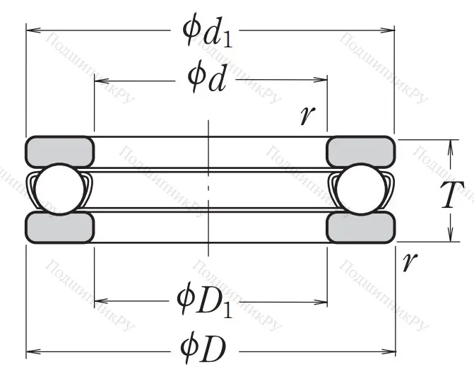 Упорный шариковый подшипник
